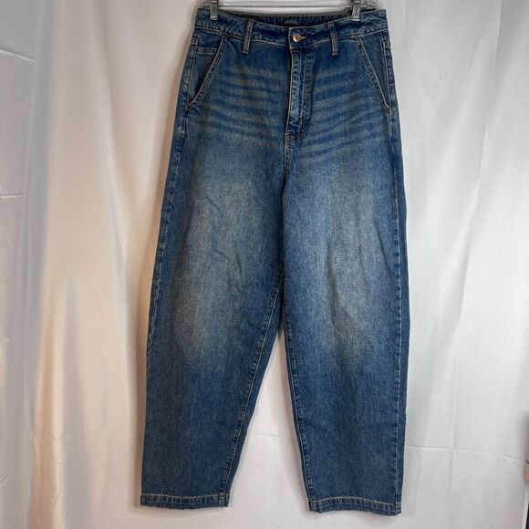 Wild Fable NWT Mid Rise Baggy Denim Jean Slouchy Back Cinch Tab Size 4/29 - Picture 11 of 11